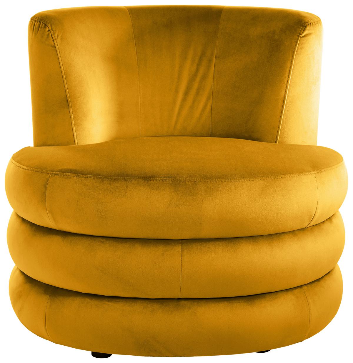 Designsessel Magari - Edelstahlfarben/Goldfarben, Trend, Textil (90/82/85cm) - Livetastic