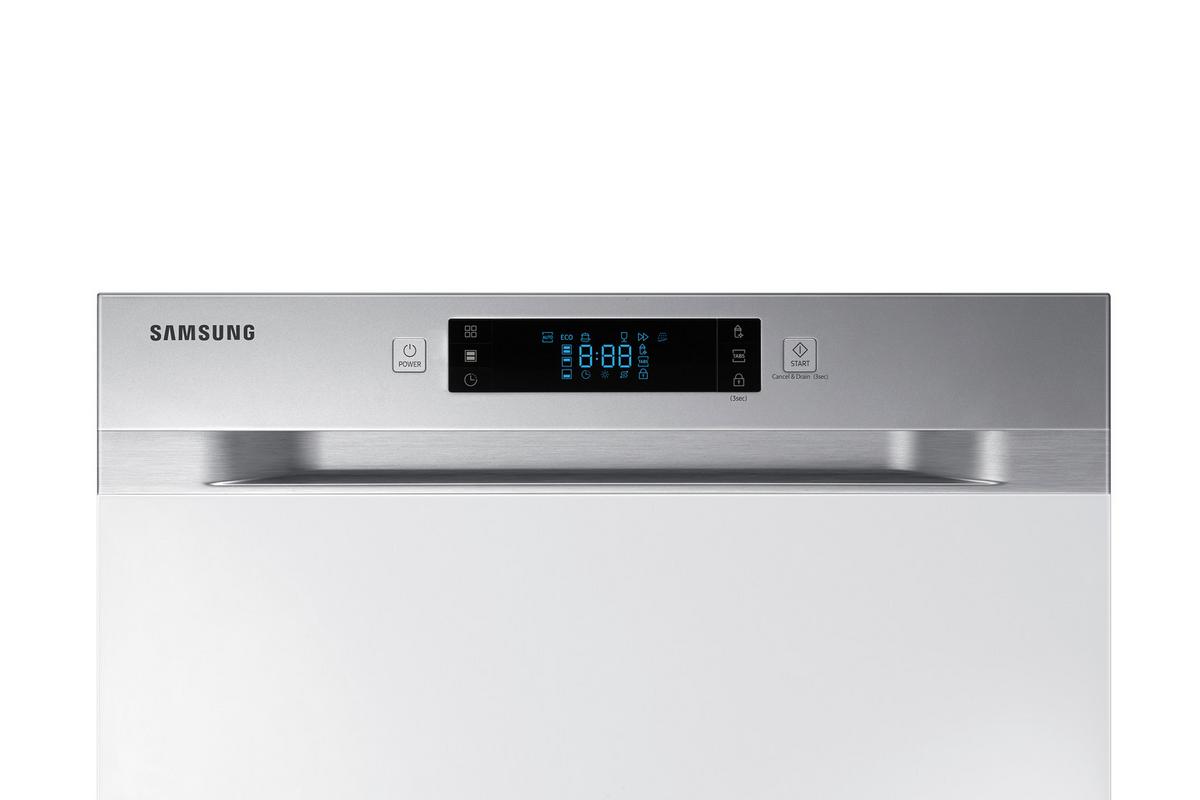Geschirrspüler Teilintegriert Silberfarben, Weiß, B: 59,8 cm - Silberfarben/Weiß, Kunststoff/Metall (59,8/81,5/57,0cm) - Samsung