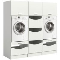 Prádelna Free bílá - bílá, Basics, kompozitní dřevo (193/195/68cm) - MID.YOU