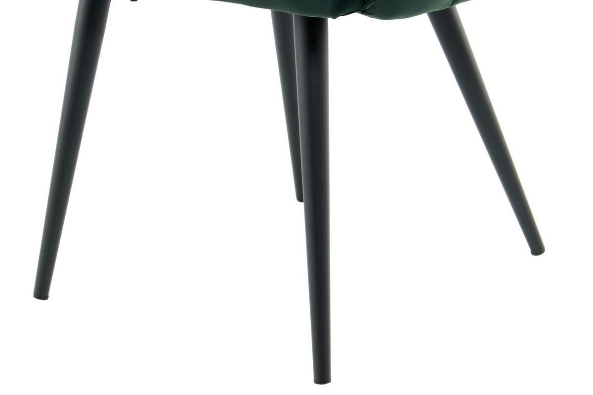 Armlehnstuhl Jeane 625 - Schwarz/Grün, MODERN, Textil/Metall (61/85/58cm) - Kayoom