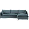 Ecksofa Toscana - Blau/Schwarz, Trend, Textil (295/165cm) - Livetastic