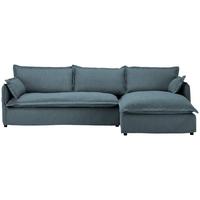 Ecksofa Toscana - Blau/Schwarz, Trend, Textil (295/165cm) - Livetastic