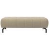 Polsterhocker Cunelli Schlammfarben Webstoff H: 45cm - Schlammfarben/Schwarz, Design, Textil (153/45/62cm) - MID.YOU