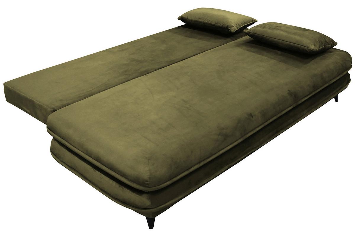2-sitzer-sofa Mit Schlaffunktion Look B: 217 Cm - Dunkelgrün/Schwarz, Design, Textil (217/73/86/106cm) - MID.YOU