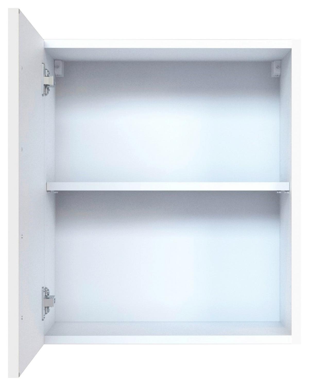 Küchenoberschrank Mailand Weiß B: 50 cm - Weiß Hochglanz/Weiß, MODERN, Holzwerkstoff (50/57/34cm) - Held