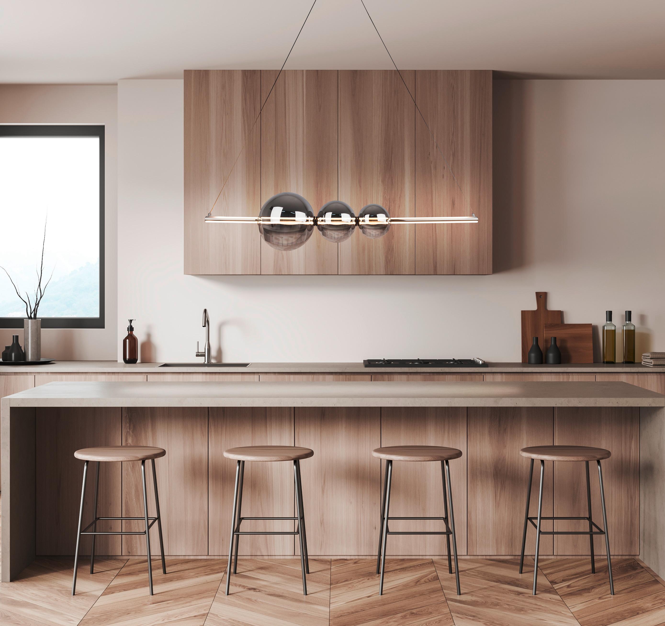 LED-Pendelleuchte 6143742 Nova - Design, Glas/Metall (125,3/25/150cm) - Näve