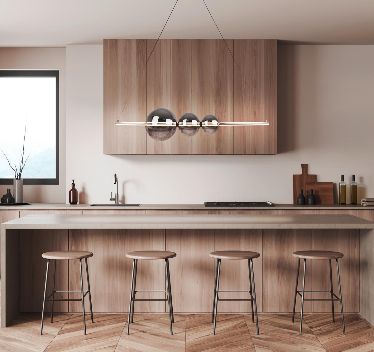 LED-Pendelleuchte 6143742 Nova - Design, Glas/Metall (125,3/25/150cm) - Näve