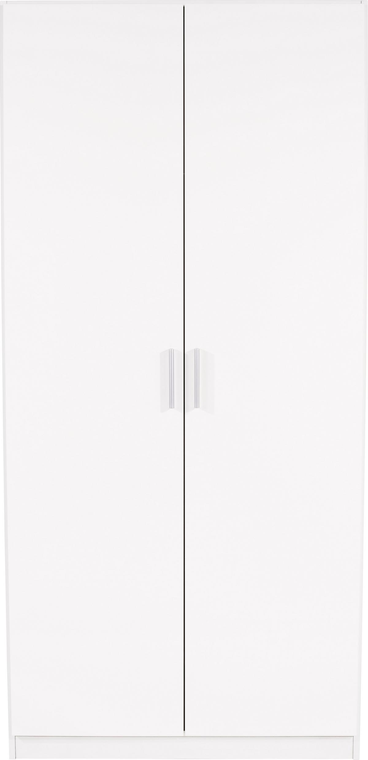 ŠATNÍKOVÁ SKRIŇA CELLE - biela/biela s vysokým leskom, Modern, kompozitné drevo/plast (91/197/54cm)