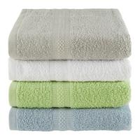 Handtuch Leonie - Blau/Silberfarben, KONVENTIONELL, Textil (45/90cm) - Ondega