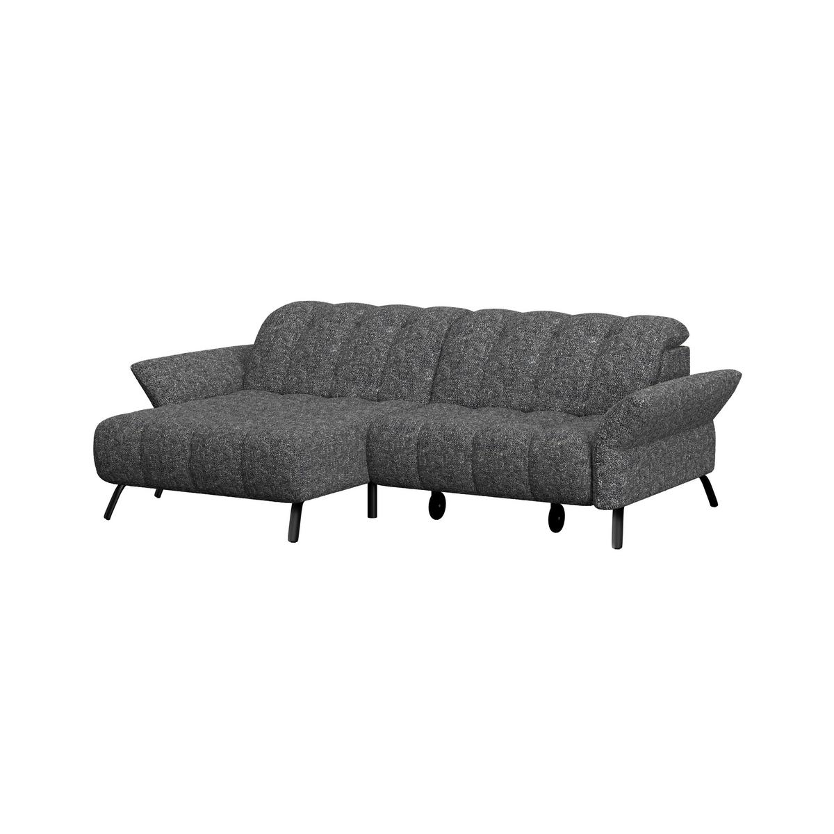 Ecksofa Coast Grau, 173x244cm - Schwarz/Grau, KONVENTIONELL, Holzwerkstoff/Textil (173/244cm)