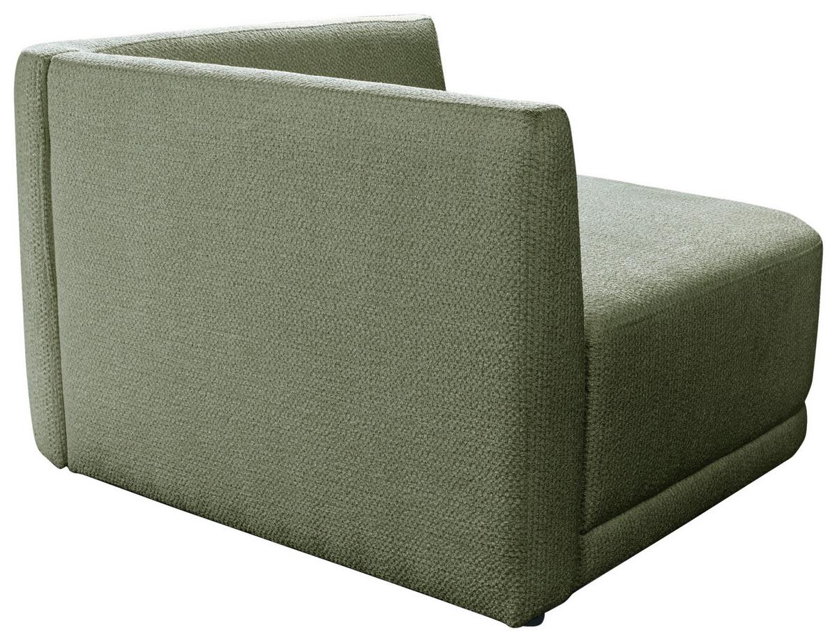 Sofa Zuri Grün/Creme, B: 110cm - Creme/Schwarz, Trend, Textil (110/75/115cm) - Livetastic
