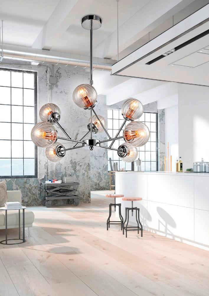 Pendelleuchte 38-67289 Best - Chromfarben, Design, Metall (75/70cm)