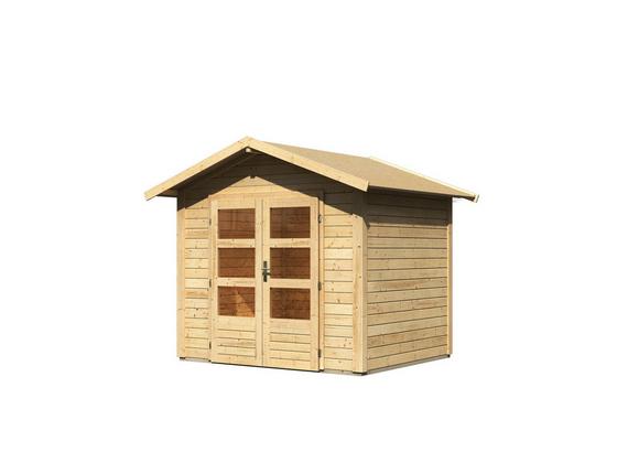 Gartenhaus Natur 244x230x204cm - Naturfarben, MODERN, Holz (244/230/204cm) - Karibu Gartenhaus Natur 244x230x204cm - Naturfarben, MODERN, Holz (244/230/204cm) - Karibu