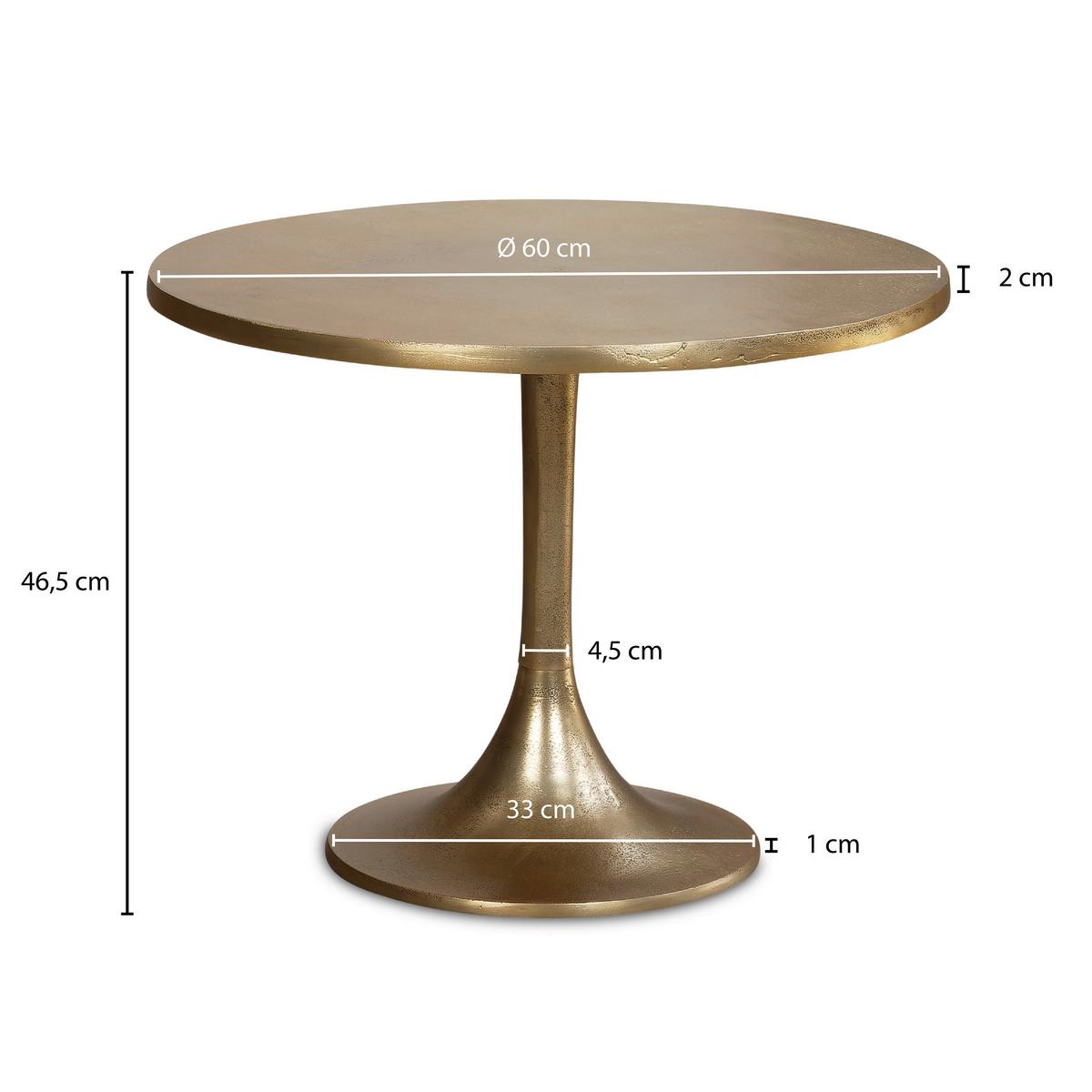 Couchtisch Goldfarben L: 60 Cm - Goldfarben, Design, Metall (60/60/46,5cm) - MID.YOU