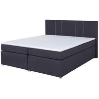 Boxspringbett Malta 200 200x200 Grau - Dunkelgrau, MODERN, Holzwerkstoff/Textil (200/200cm)