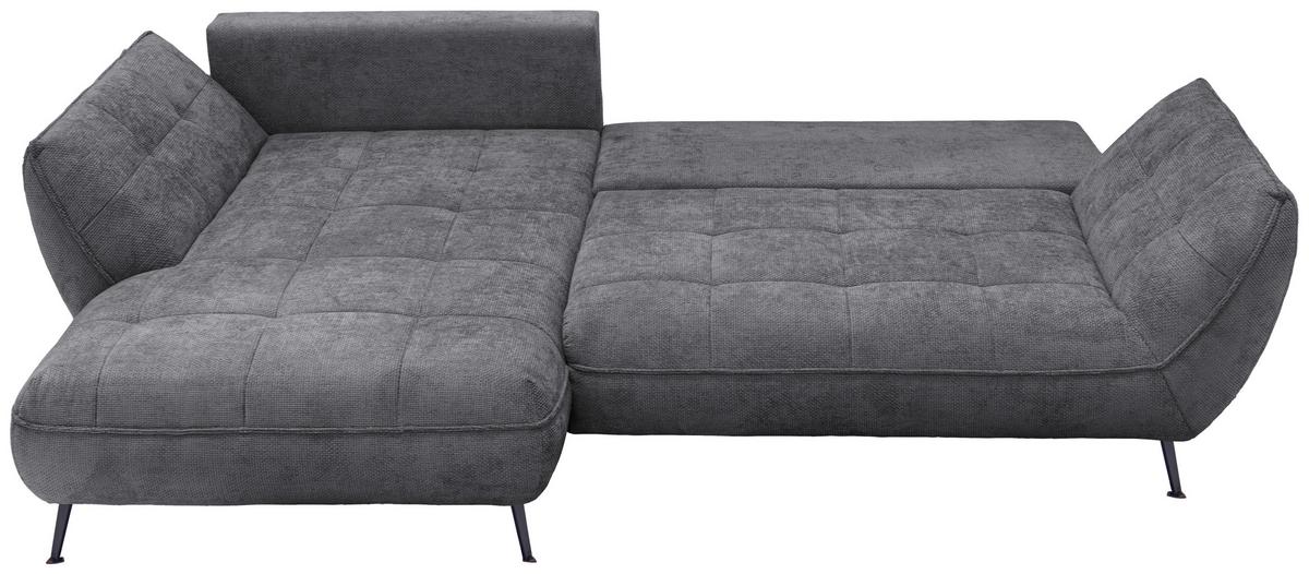 Ecksofa Samoa Anthrazit S: 187x282 cm - Anthrazit/Schwarz, Design, Textil (187/282cm) - Livetastic