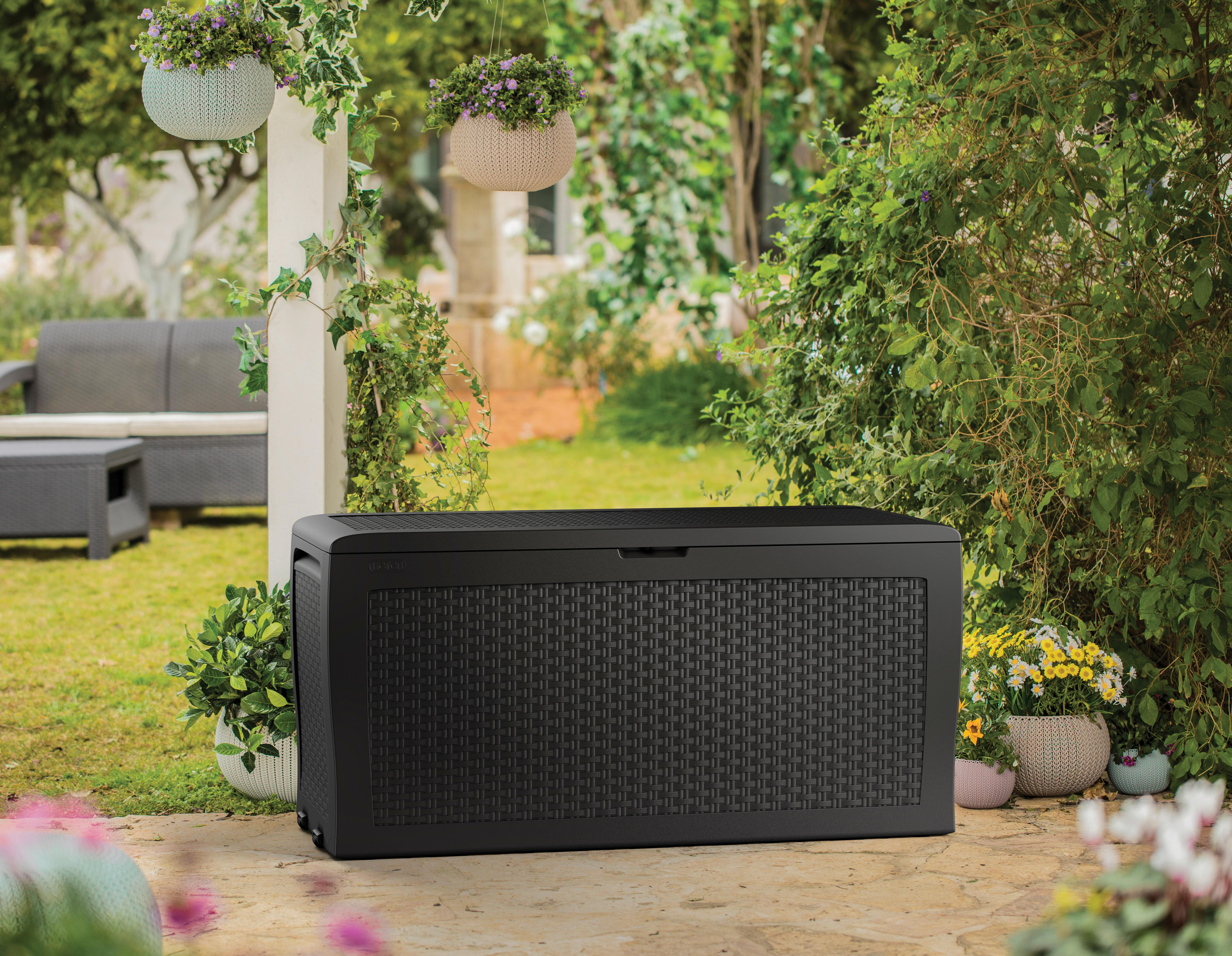 Párnatartó Láda Samoa Rattan Box 270l - cappuccino, műanyag (117/45/57cm) - Keter