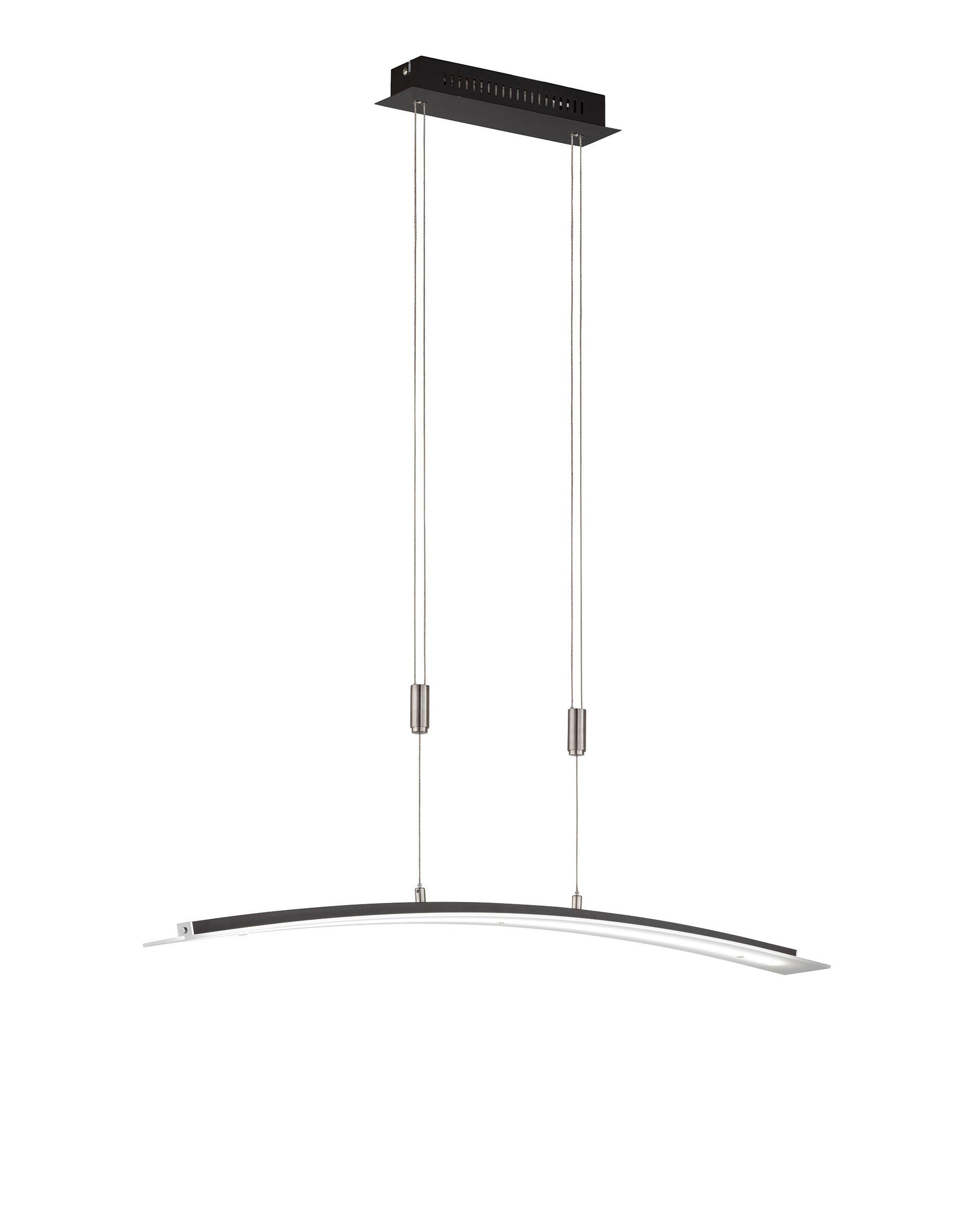LED-Hängeleuchte Metis Schwarz D:  90 cm - Schwarz, Design, Metall (90/150cm) - Fischer & Honsel