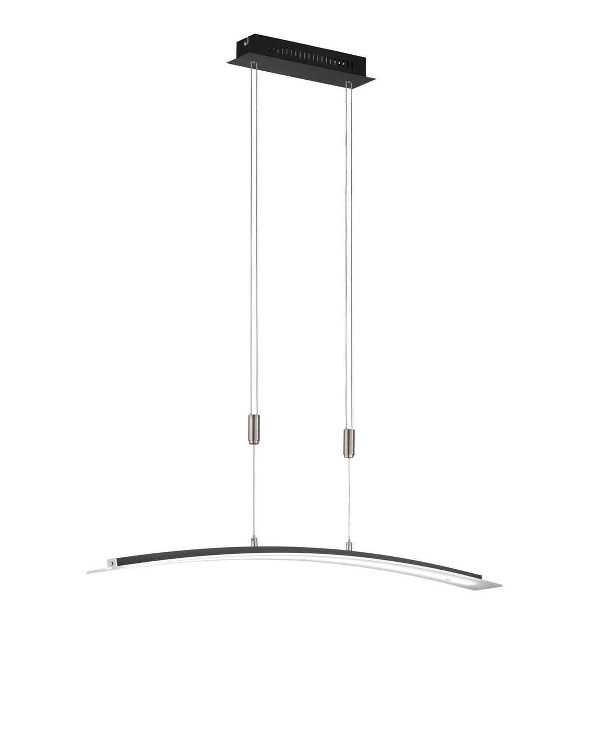 LED-Hängeleuchte Metis Schwarz D:  90 cm - Schwarz, Design, Metall (90/150cm) - Fischer & Honsel