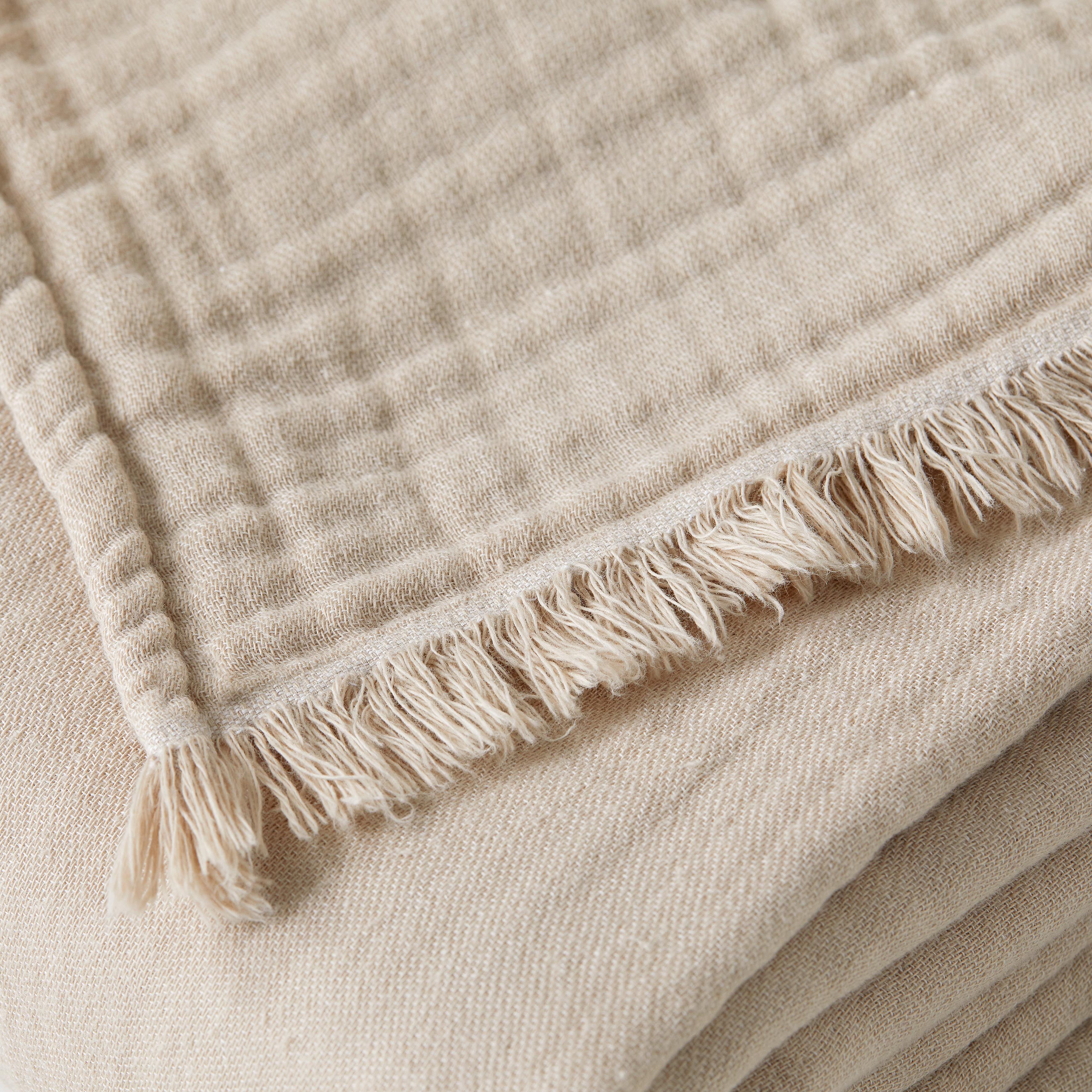 Denná Prikrývka Mirsa, 150/210cm, Béžová - béžová, Moderný, textil (150/210cm) - Premium Living