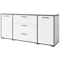 Sideboard Bogota Weiß/Graphitfarben B: 150cm - Weiß Hochglanz/Graphitfarben, Basics, Holzwerkstoff (150/68/40cm) - P & B