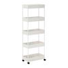 Regál na kolečkách SANDRO bílý - bílá, Moderní, kov/plast (40/116/22cm) - P & B