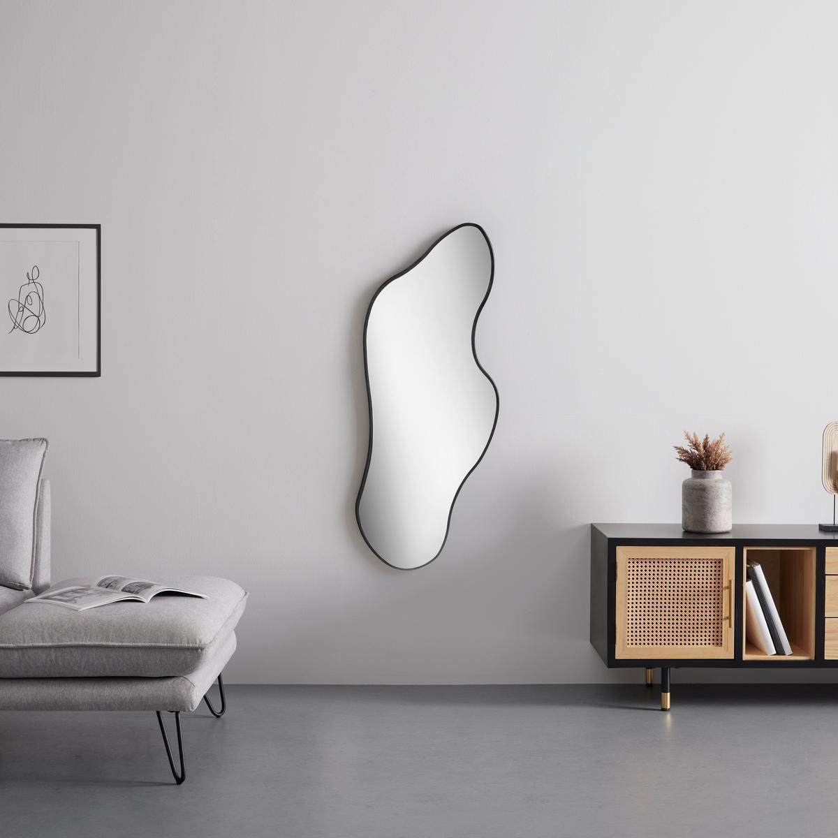 ZRKADLO TIARA - čierna, Modern, kompozitné drevo/sklo (50/120/2,3cm) - Mömax