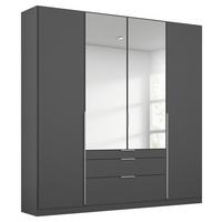 Drehtürenschrank 181cm Alabama, Grau - Silberfarben/Grau, MODERN, Holzwerkstoff (181/229/54cm) - Rauch Möbel