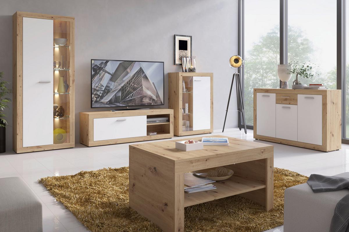 Couchtisch Brilon Eiche Artisan B: 135,2 Cm - Eiche Artisan, ROMANTIK / LANDHAUS, Holzwerkstoff (135,2/86/35cm) - MID.YOU