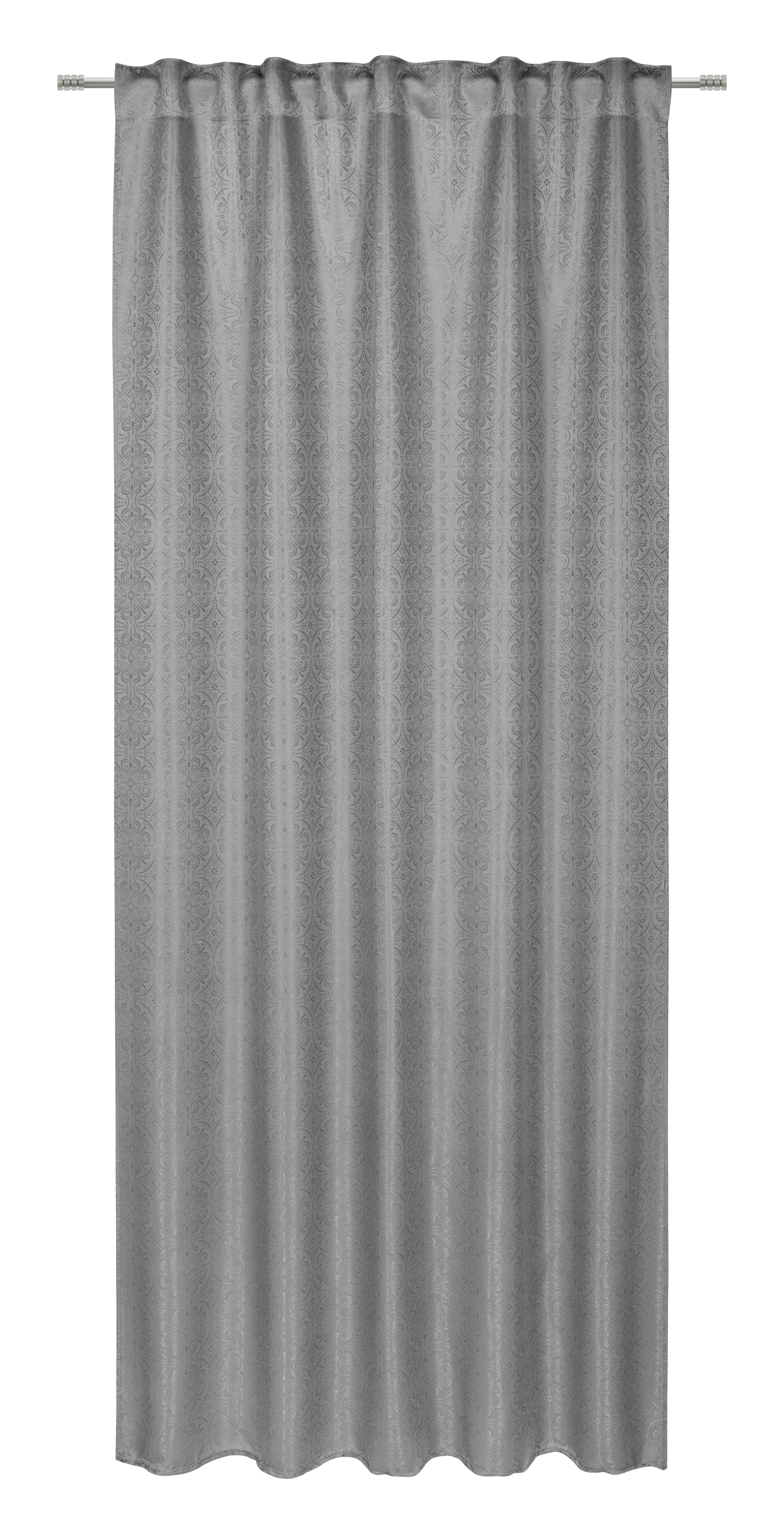 HOTOVÝ ZÁVĚS EMIL - šedá, Romantický / Rustikální, textil (135/245cm) - Mömax