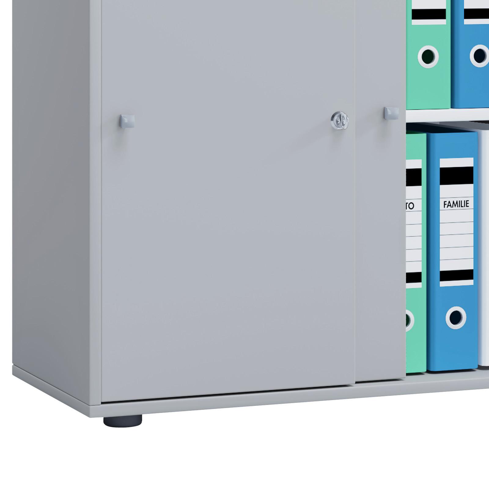 Aktenschrank Lona L Grau B: 70 cm - Grau, Basics, Holzwerkstoff (70/74/37cm) - MID.YOU