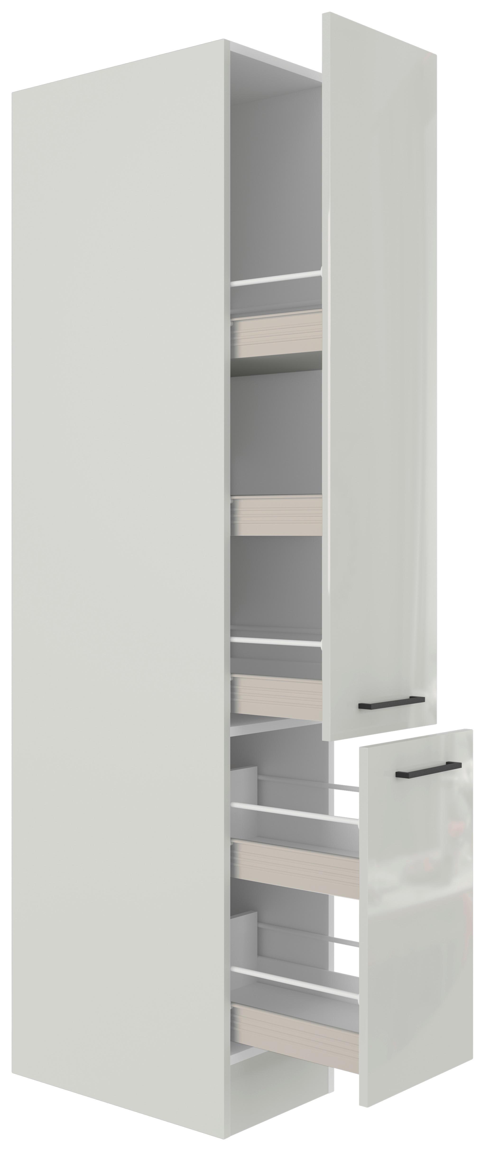 Potravinová skříň LEVI LEVI - šedá/černá, Moderní, kov/kompozitní dřevo (30/200/57cm) - FlexWell