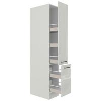 Potravinová skříň LEVI LEVI - šedá/černá, Moderní, kov/kompozitní dřevo (30/200/57cm) - FlexWell