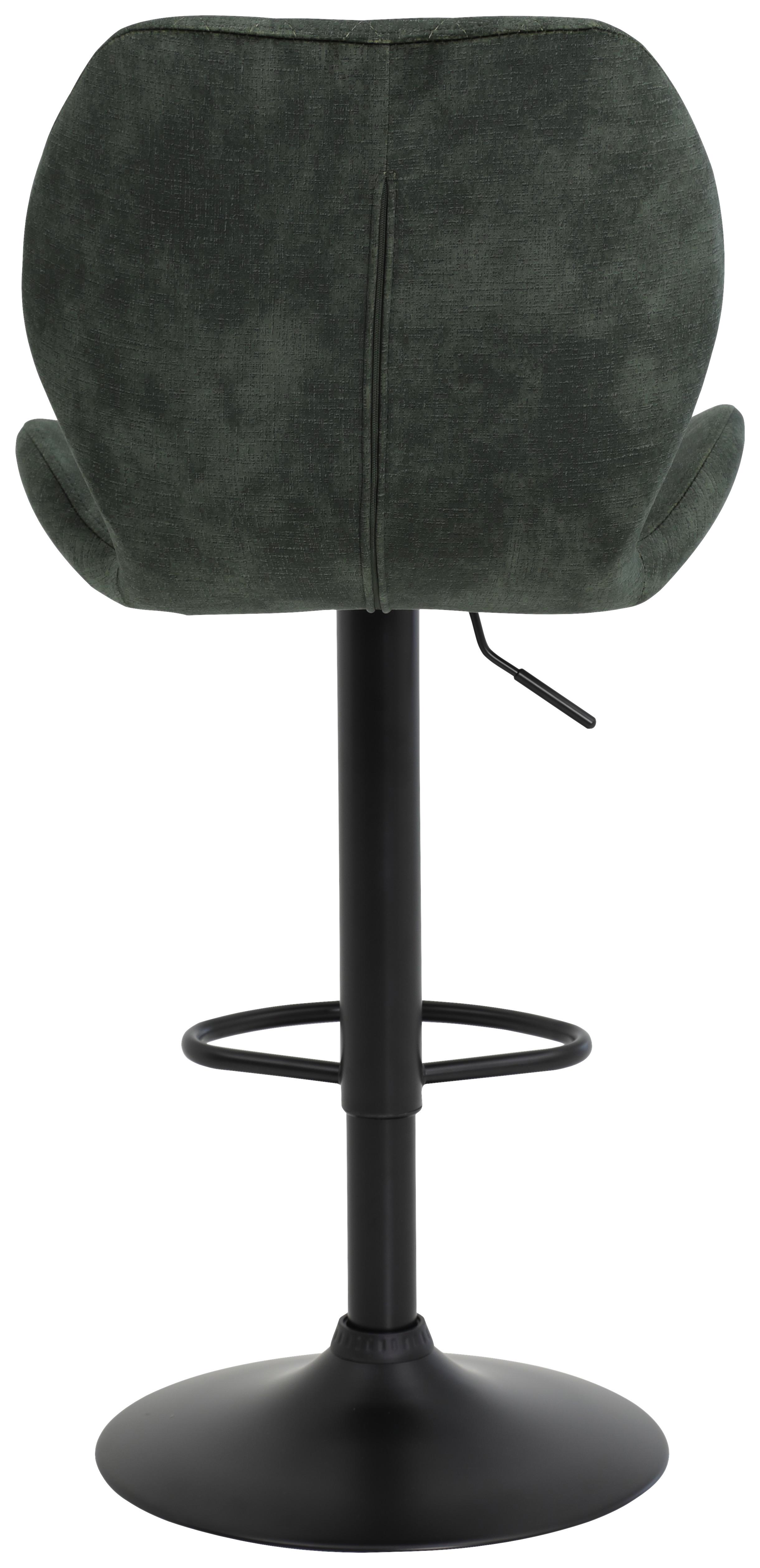 BAROVÁ STOLIČKA LAILA - čierna/antracitová, Modern, kov/textil (42/96-117/51cm)