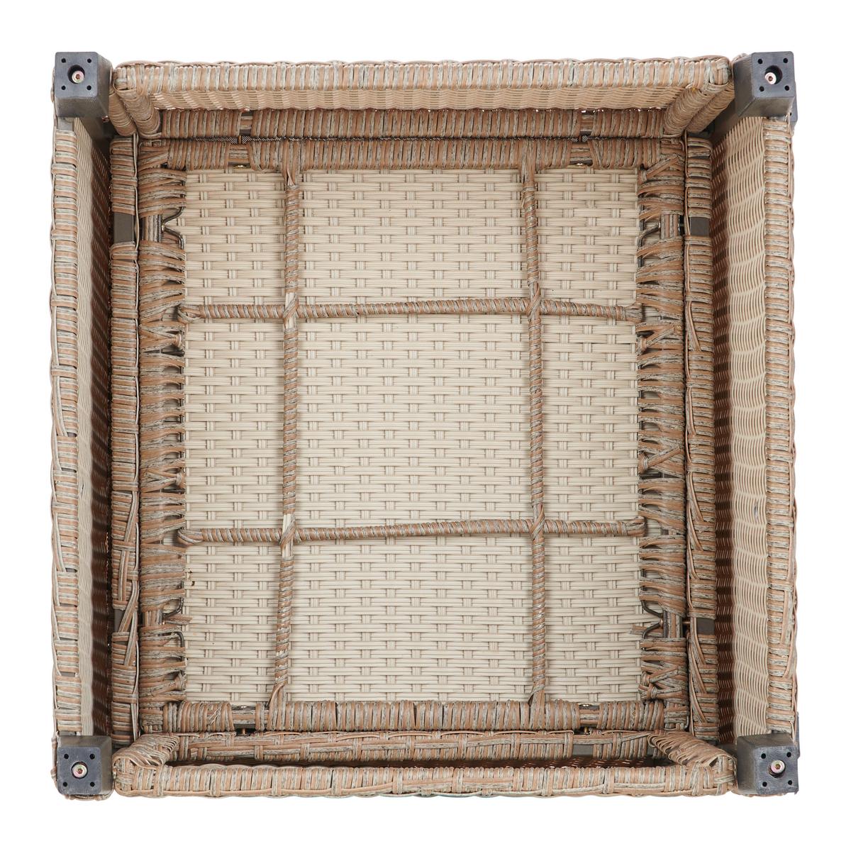 Loungesessel Porto In Rattan-Optik Mit Kissen - Braun/Grau, MODERN, Kunststoff/Textil (65/67/73cm) - Ondega