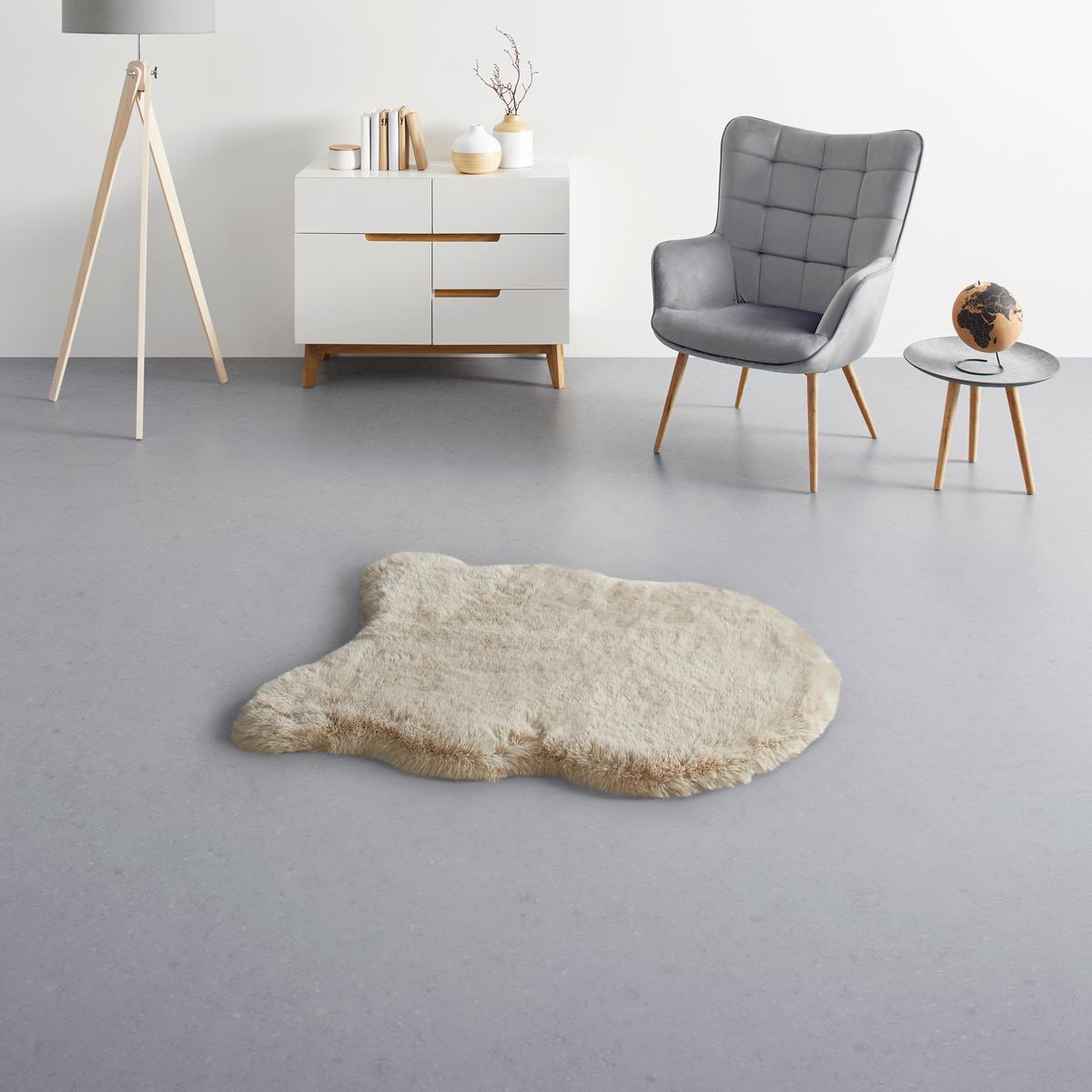 UMĚLÁ KOŽEŠINA BOB - bílá/hnědá, Lifestyle, textil (60/90cm) - Mömax