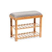 Schuhbank Bambus Bxhxt: 60x29x50 Cm - Naturfarben, Basics, Holz/Textil (60/29/50cm) - Zeller Present