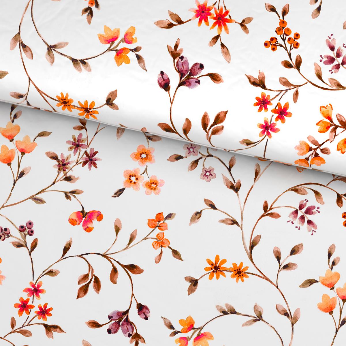 Bettwäsche Antonia - Beige/Orange, ROMANTIK / LANDHAUS, Textil - James Wood
