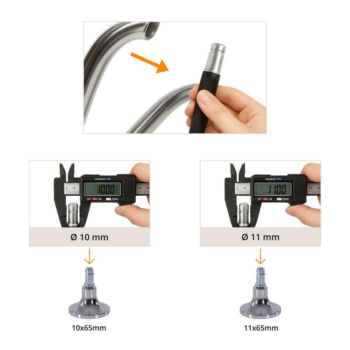BÜROSTUHLGLEITER Stand Silberfarben B: 6,5cm - Silberfarben, MODERN, Metall (6,5/6/6,5cm) - MID.YOU
