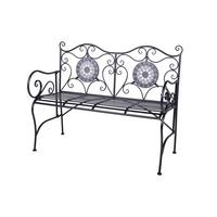 Gartenbank Stahl 2-Sitzer Jalua - MODERN, Metall (53/90,5/116cm) - Gardenson