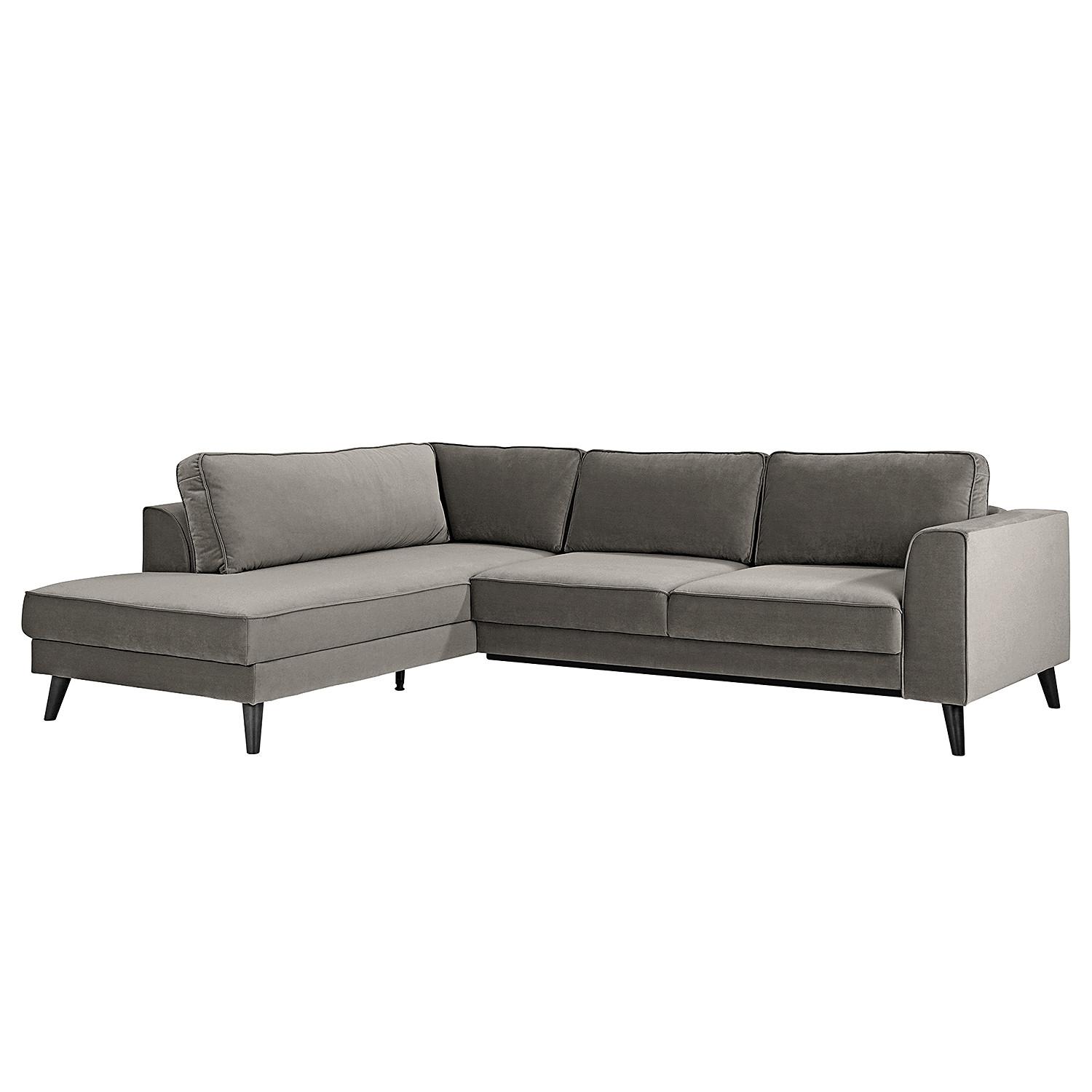 Eckschlafsofa Lumber Jack Grau S: 203x264 cm - Wengefarben/Grau, MODERN, Textil (203/264cm) - Trendmanufaktur