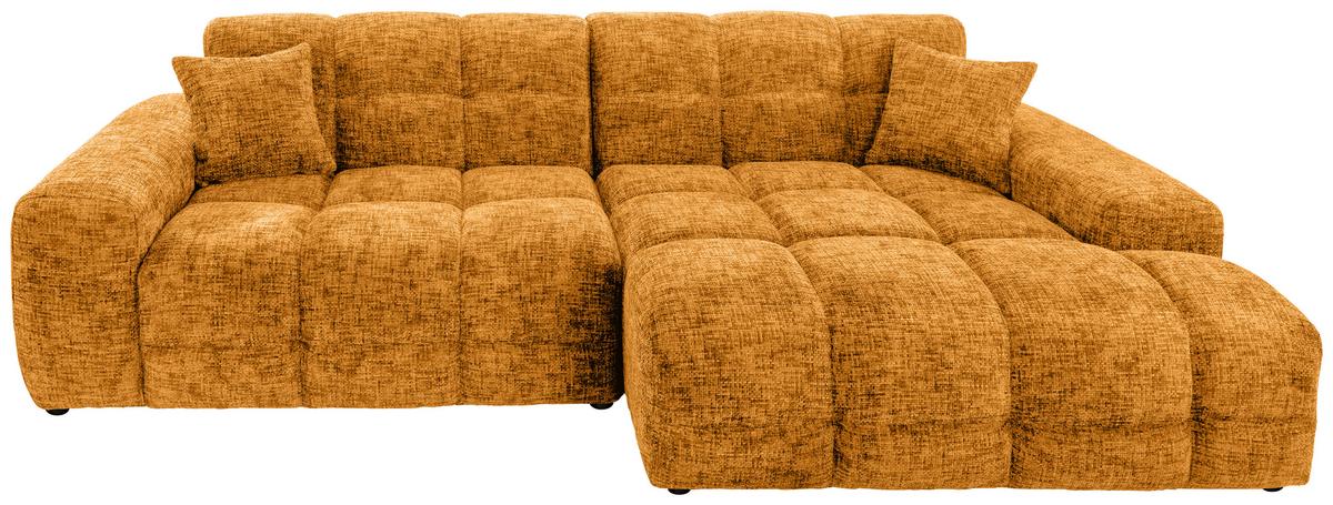 Ecksofa Bosco Goldfarben S: 301x152 cm - Goldfarben/Schwarz, MODERN, Textil (301/152cm) - Livetastic