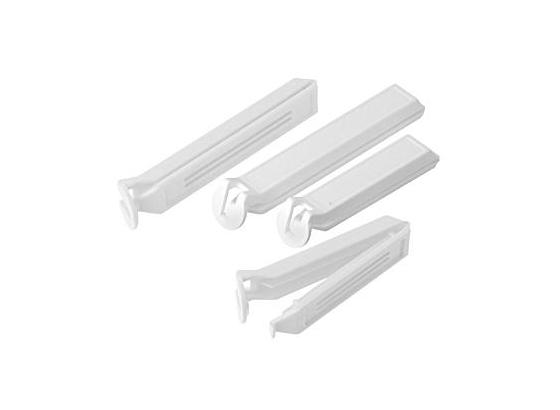 Verschlussclips 4 Stk./Pkg. - Weiß, KONVENTIONELL, Kunststoff (8cm) - Fackelmann Verschlussclips 4 Stk./Pkg. - Weiß, KONVENTIONELL, Kunststoff (8cm) - Fackelmann