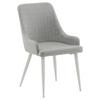 Stuhl-set Plaza Weiß/hellgrau B: 49 Cm - Hellgrau/Weiß, Design, Textil/Metall (49/86/58cm) - Livetastic