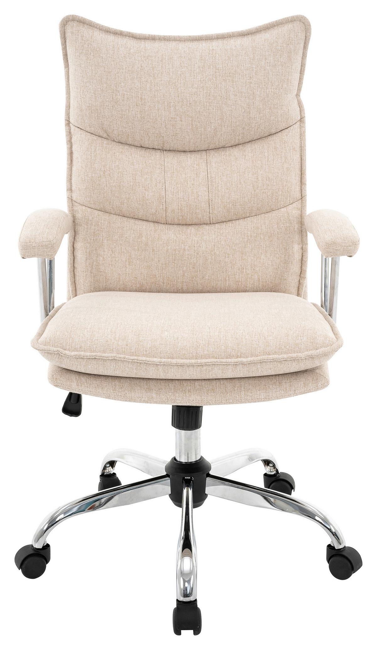 Drehstuhl Wien 2 - Chromfarben/Beige, MODERN, Kunststoff/Textil (61/96-104/66cm)