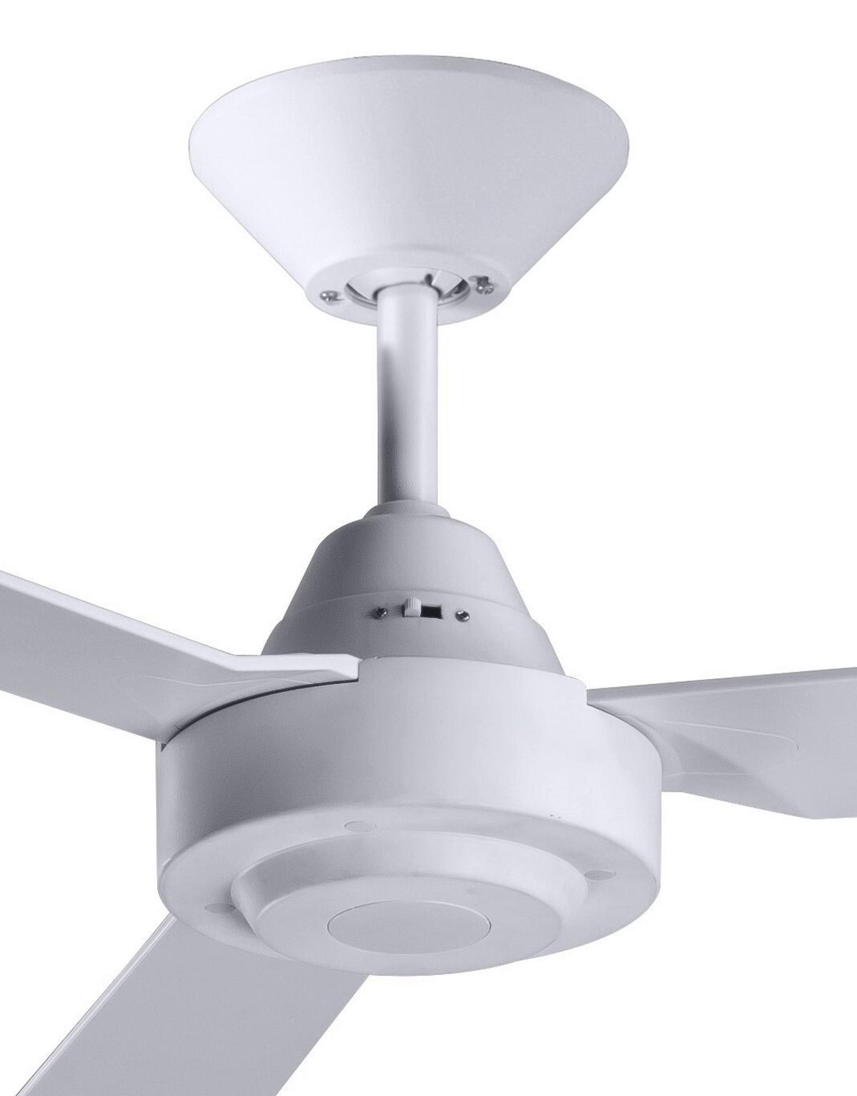 Deckenventilator Bayside Calypso Weiß 3-Flügel - Weiß, Design, Kunststoff (122/31cm) - P & B