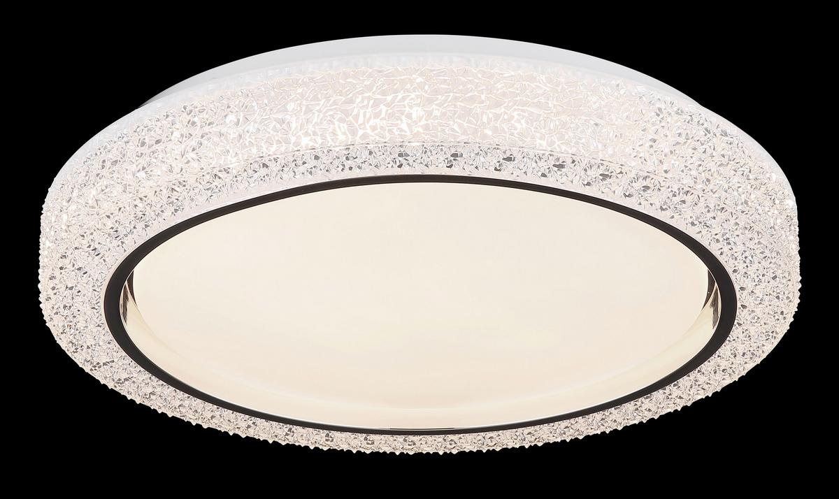 Led-deckenleuchte 41265k - Klar/Chromfarben, Basics, Kunststoff/Metall (40/8cm) - Globo