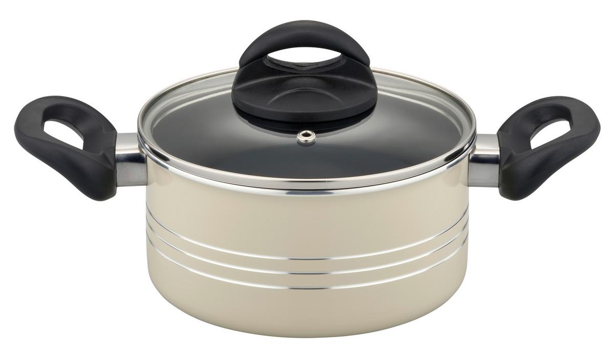 Kochtopfset Milano Aluminium, Beige, 15-teilig - Beige, Basics, Metall - GSW