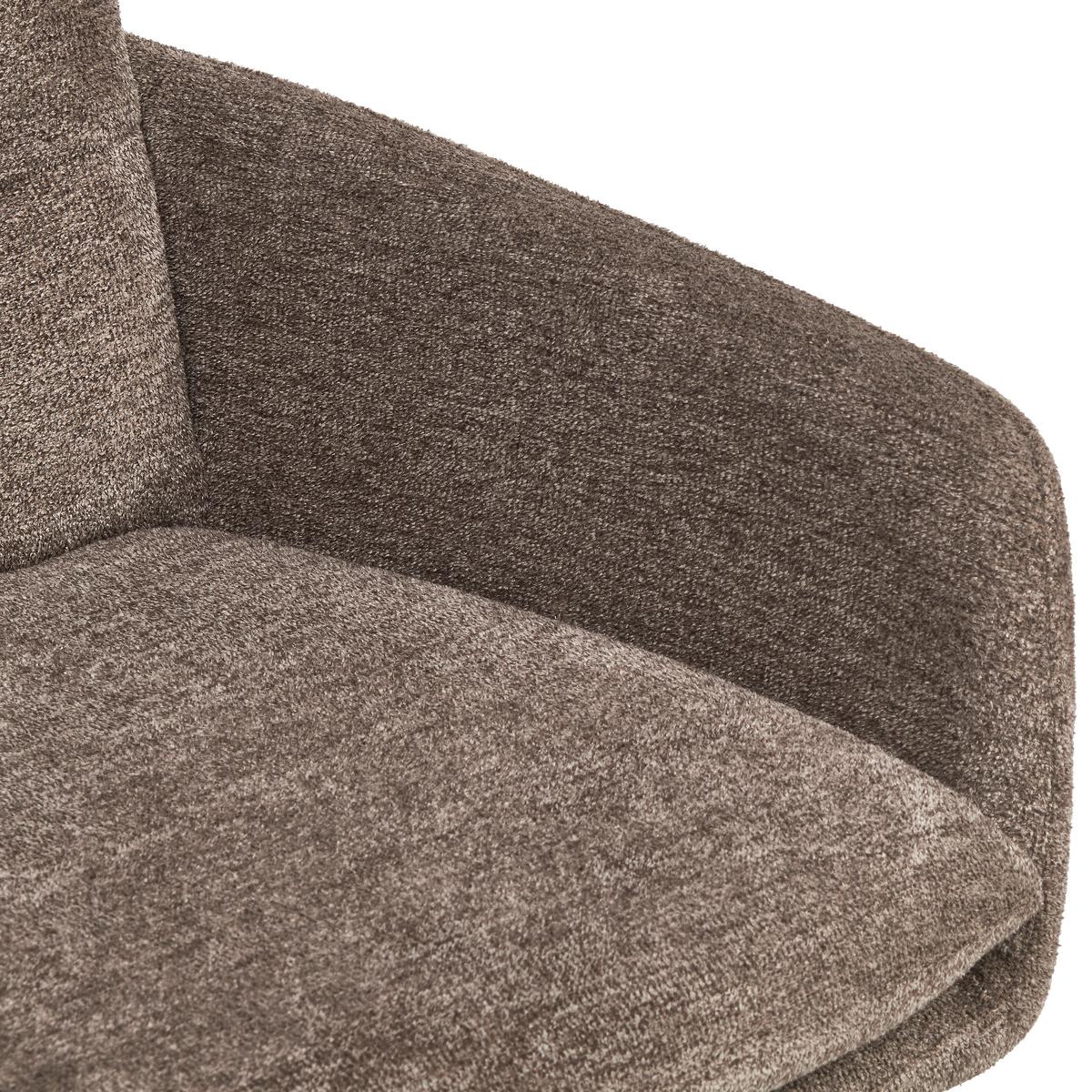 Armlehnstuhl Patrice Braun, Sitzfl. 360° Drehbar - Schwarz/Braun, Design, Holz/Textil (57/88/67cm) - MID.YOU