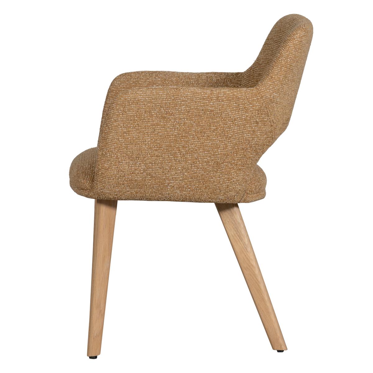 Armlehnstuhl-Set Murat Gelb/Naturfarben B: 61cm - Gelb/Naturfarben, MODERN, Holz/Textil (61/86/60cm) - Livetastic